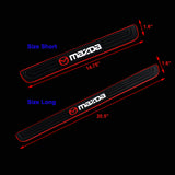 For Mazda Red trimmed Car Door Scuff Sill Cover Panel Step Rubber Protector NEW 4PCS