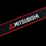 For Mitsubishi Red/Black Rubber Car Door Scuff Sill Cover Panel Step Protector
