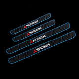 For Mitsubishi Blue/Black Rubber Car Door Scuff Sill Cover Panel Step Protector