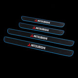 For Mitsubishi Blue/Black Rubber Car Door Scuff Sill Cover Panel Step Protector
