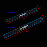 For Mitsubishi Blue/Black Rubber Car Door Scuff Sill Cover Panel Step Protector