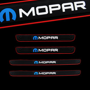 For MOPAR 4PCS Black Rubber Car Door Scuff Sill Cover Panel Step Protector New