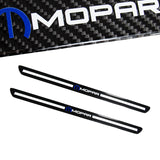Mopar Carbon Car Door Welcome Plate Sill Scuff Cover Decal Sticker 4PCS Set with Seat Belt Covers
