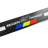 JDM Mugen Carbon Fiber Car Front Door Welcome Plate Sill Scuff Cover Decal Sticker 2 pcs Set