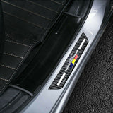 JDM Mugen Carbon Fiber Car Rear Door Welcome Plate Sill Scuff Cover Decal Sticker 2 pcs Set
