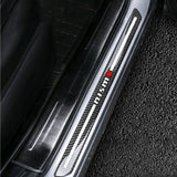 JDM Nismo Carbon Fiber Car Door Welcome Plate Sill Scuff Cover Decal Sticker 4 pcs Set
