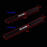 For JDM Nismo Red Trimmed Rubber Car Door Scuff Sill Cover Panel Step Protector 4PCS Set