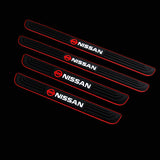 For Nissan 4PCS Black Rubber Car Door Scuff Sill Cover Panel Step Protector