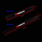 For Nissan 4PCS Black Rubber Car Door Scuff Sill Cover Panel Step Protector