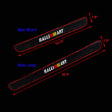For Mitsubishi RALLIART Rubber Red Trimmed Car Door Scuff Sill Cover Panel Step Protector