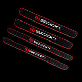 For SCION Red trimmed Rubber Car Door Scuff Sill Cover Panel Step Protector 4PCS NEW