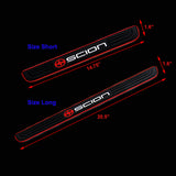 For SCION Red trimmed Rubber Car Door Scuff Sill Cover Panel Step Protector 4PCS NEW