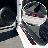Audi S-Line 4PCS Black Rubber Car Door Scuff Sill Cover Panel Step Protector