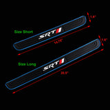 For Dodge SRT 4PCS Blue B Rubber Car Door Scuff Sill Cover Panel Step Protector