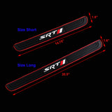 For Dodge SRT 4PCS Black Rubber Car Door Scuff Sill Cover Panel Step Protector