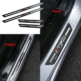 For TRD Carbon Car Door Scuff Sill Cover Plates Panel Step Protector Sticker 4 pcs Set