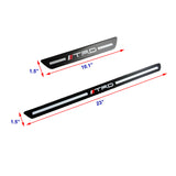For TRD Carbon Car Door Scuff Sill Cover Plates Panel Step Protector Sticker 4 pcs Set