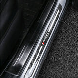 For TRD Carbon Car Front Door Scuff Sill Cover Plates Panel Step Protector Sticker 2 pcs Set