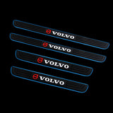 For VOLVO Blue Border Rubber Car Door Scuff Sill Cover Panel Step Protector 4pcs