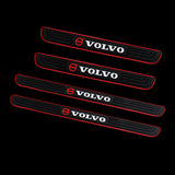 For VOLVO Red Border Rubber Car Door Scuff Sill Cover Panel Step Protector 4pcs