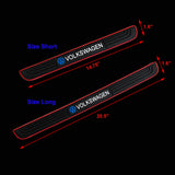 For Volkswagen 4PCS Black Rubber Car Door Scuff Sill Cover Panel Step Protector