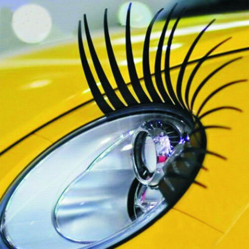 2pc Car 3D Eyelashes Decoration Sticker Decal Eye Lashes For Auto Car Automotive