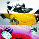 2pc Car 3D Eyelashes Decoration Sticker Decal Eye Lashes For Auto Car Automotive