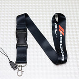 Dodge Black Keychain Lanyard