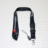 Dodge Black Keychain Lanyard