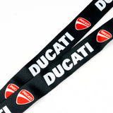 Black Ducati Racing Keychain Lanyard Quick Release Key chain Strap Gift