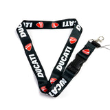Black Ducati Racing Keychain Lanyard Quick Release Key chain Strap Gift
