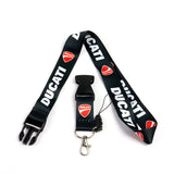 Black Ducati Racing Keychain Lanyard Quick Release Key chain Strap Gift