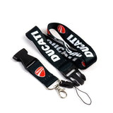 Black Ducati Racing Keychain Lanyard Quick Release Key chain Strap Gift