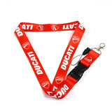Red Ducati Racing Keychain LOGO Lanyard Quick Release Key chain Strap Gift