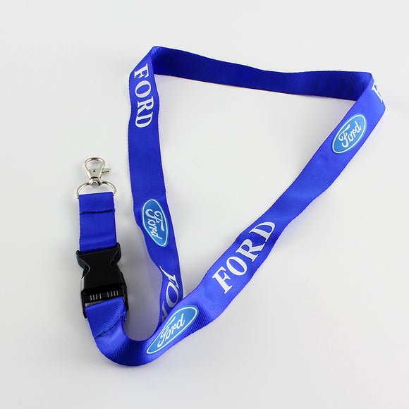 Ford Blue Keychain Lanyard with Detachable Quick Release