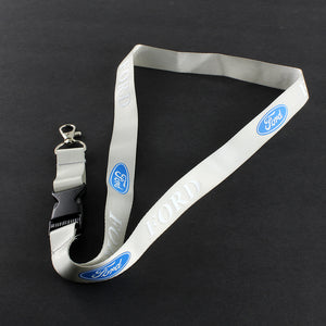 Ford Silver Keychain Lanyard