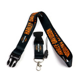 Harley Davidson Racing Biker Keychain LOGO Lanyard Motorcycle Strap Tag Key chain Black