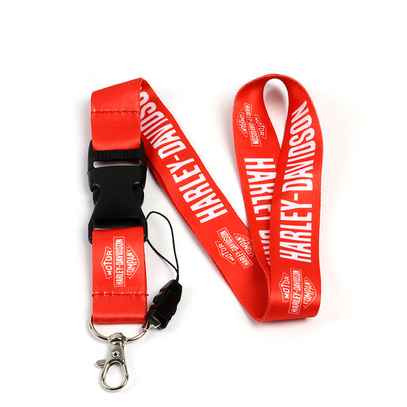 Harley Davidson Racing Biker Keychain LOGO Lanyard Motorcycle Strap Tag Key chain Red