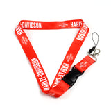 Harley Davidson Racing Biker Keychain LOGO Lanyard Motorcycle Strap Tag Key chain Red