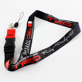 JDM TRD Racing Set Carbon Fiber Look Embroidery Seat Belt Cover Shoulder Pads 2pcs with TRD Keychain
