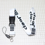 Jeep White Keychain Lanyard