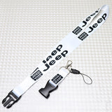 Jeep White Keychain Lanyard