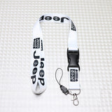Jeep White Keychain Lanyard