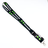 KAWASAKI Racing Black Set Biker Lanyard Motorcycle Key chain Strap Tag with DOUBLE SIDED Keychain