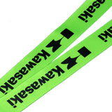KAWASAKI Racing Set Biker Lanyard Motorcycle Key chain Green Strap Tag with DOUBLE SIDED Keychain