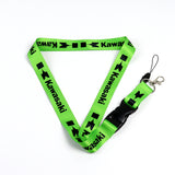 KAWASAKI Racing Biker Keychain Lanyard Motorcycle Key chain Strap Tag Cell Phone Strap Quick Release