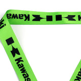 KAWASAKI Racing Set Biker Lanyard Motorcycle Key chain Green Strap Tag with DOUBLE SIDED Keychain