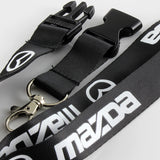 Mazda Black Keychain Lanyard