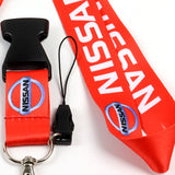 NISSAN Set 7 Color LED Cup Holder Car Button Mat Atmosphere Light 2PCS with Lanyard Key Chain