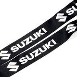 SUZUKI Racing Black Set of Biker Keychain Lanyard Motorcycle Strap Tag with GSX1300R YOSHIMURA Key chain